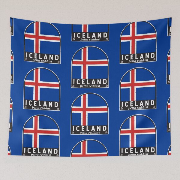 Item preview, Iceland Flag Emblem Distressed Vintage designed and sold by KrisSidDesigns.