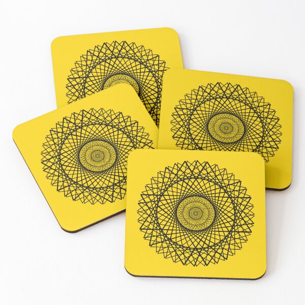 Item preview, Abstract art geometric yellow and black designed and sold by YohanysDesigns.