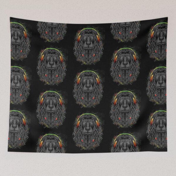 Item preview, Black Rasta Lion With Dreads Show Your Pride designed and sold by danielles79.