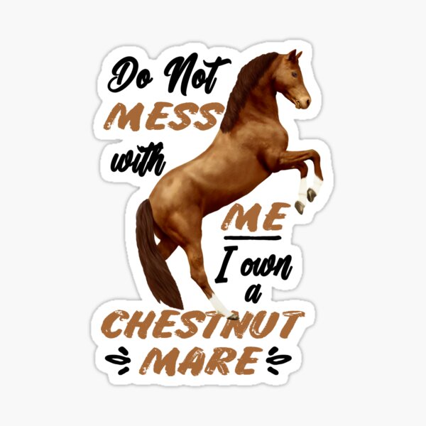 Do Not Mess with Me, I Own a Chestnut Mare Sticker