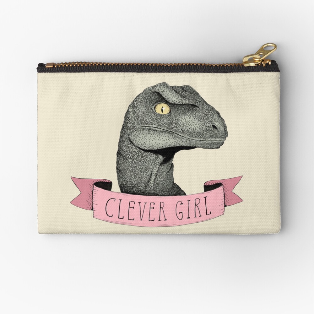 Clever Girl raptor dinosaur Zipper Pouch