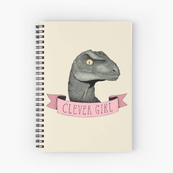 Clever Girl raptor dinosaur Spiral Notebook