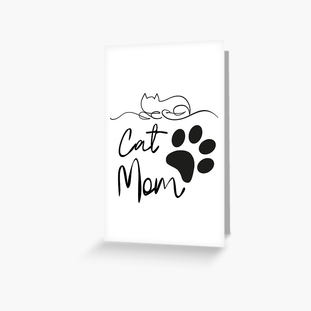 Funny gift cats, cat mom, cat girl Greeting Card