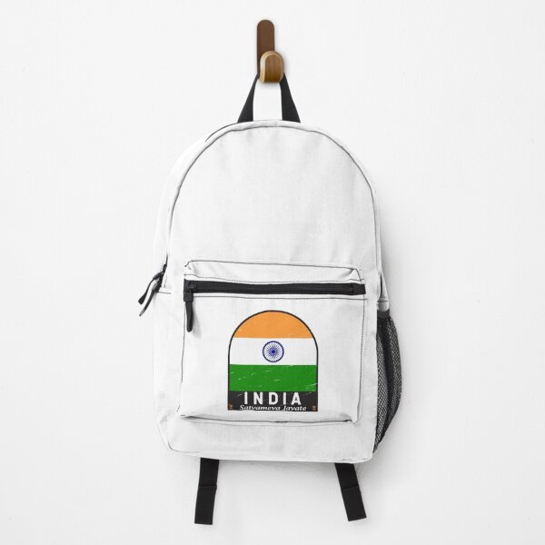 Item preview, India Flag Emblem Distressed Vintage designed and sold by KrisSidDesigns.
