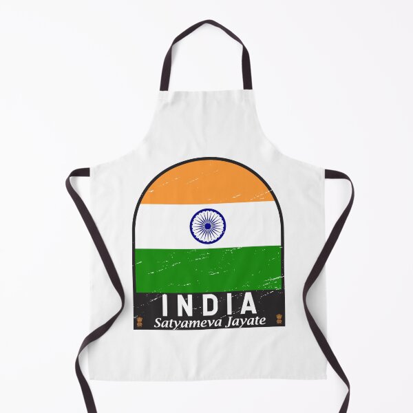 Item preview, India Flag Emblem Distressed Vintage designed and sold by KrisSidDesigns.