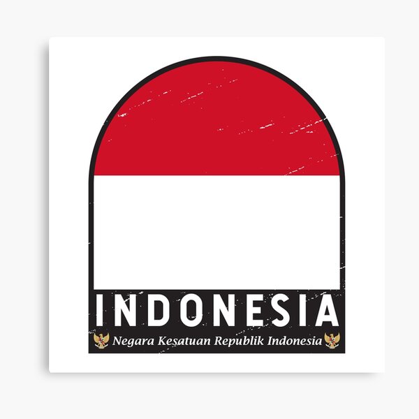 Item preview, Indonesia Flag Emblem Distressed Vintage designed and sold by KrisSidDesigns.