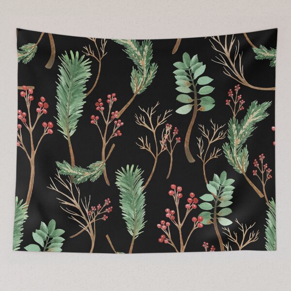 Item preview, Christmas Spruce Branch Pattern, Xmas Spruce Pattern designed and sold by antevasinart.
