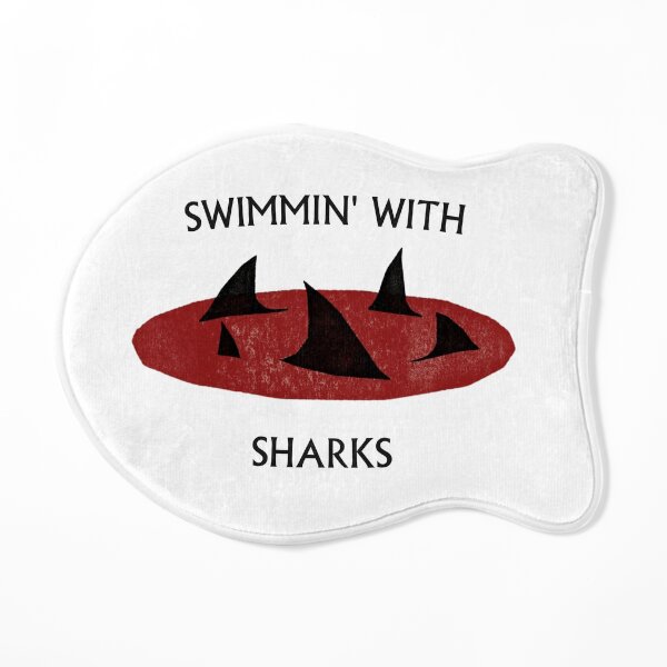Imagine Sharks, Swimmin With Sharks Cat Mat