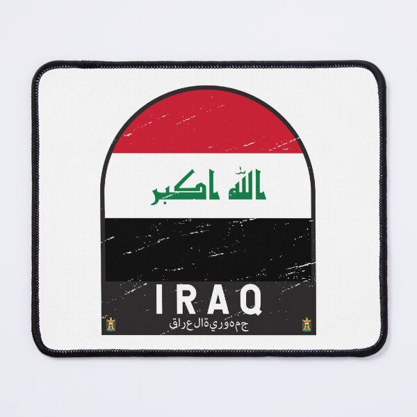 Item preview, Iraq Flag Emblem Distressed Vintage designed and sold by KrisSidDesigns.