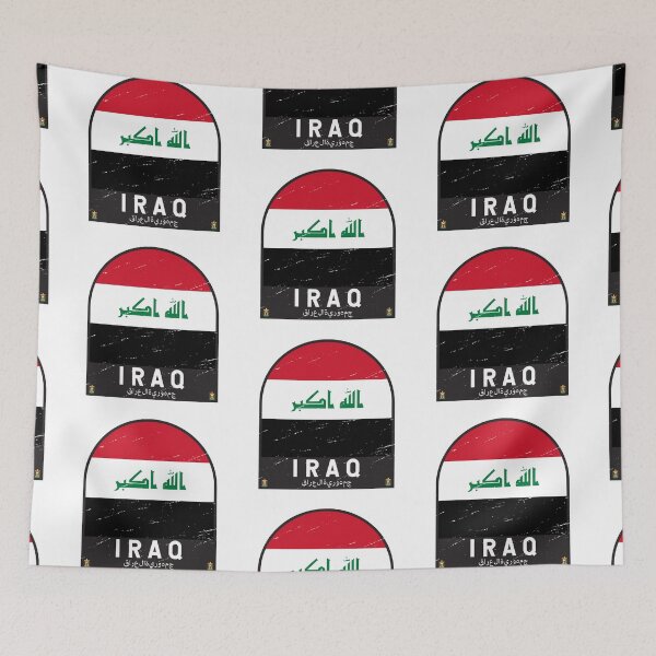 Item preview, Iraq Flag Emblem Distressed Vintage designed and sold by KrisSidDesigns.