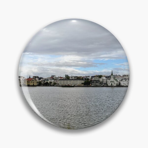 Item preview, Reykjavik Iceland Downtown View Across Tjornin Pond Photo designed and sold by ValeriesGallery.
