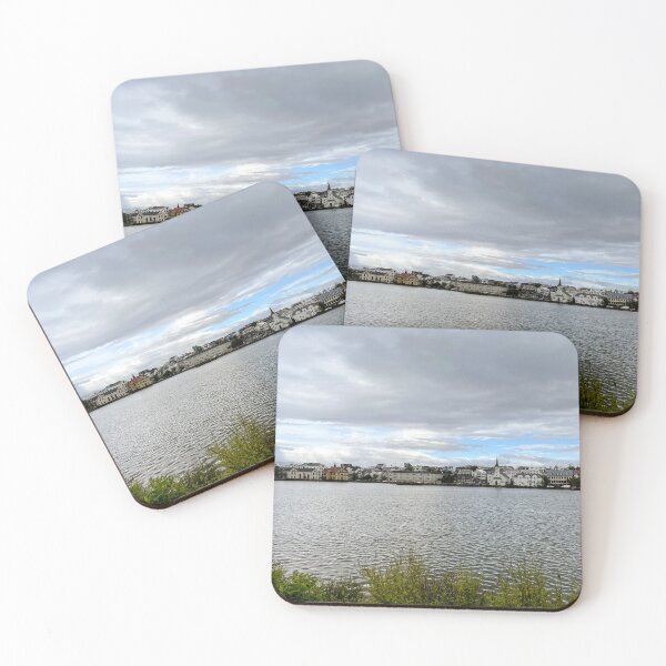 Item preview, Reykjavik Iceland Downtown View Across Tjornin Pond Photo designed and sold by ValeriesGallery.