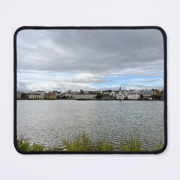 Item preview, Reykjavik Iceland Downtown View Across Tjornin Pond Photo designed and sold by ValeriesGallery.