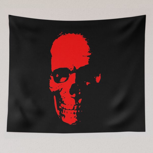 Item preview, Creepy Red Skull Black Background designed and sold by CreativeCranium.