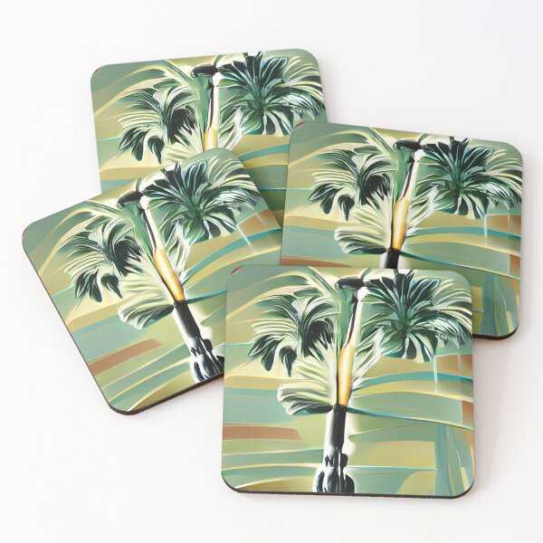 Item preview, royal palm mid-century colorful original art designed and sold by Surrealarts727.