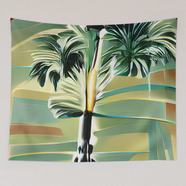 Item preview, royal palm mid-century colorful original art designed and sold by Surrealarts727.