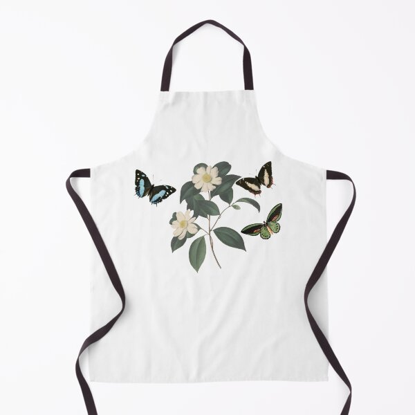 Item preview, Watercolor of white camellia flowers and butterflies - vintage flowers designed and sold by Rubi16.
