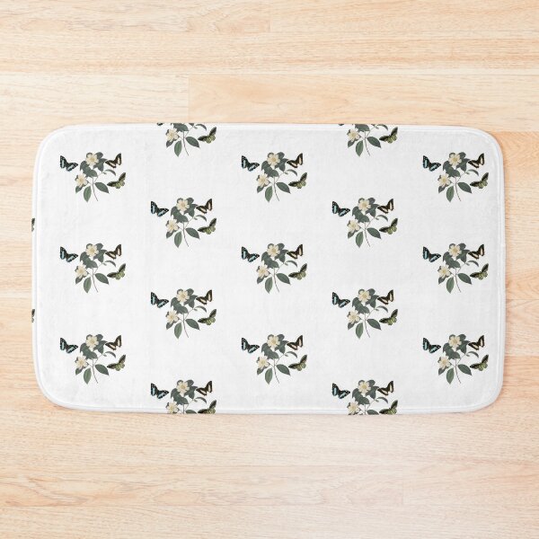 Item preview, Watercolor of white camellia flowers and butterflies - vintage flowers  designed and sold by Rubi16.