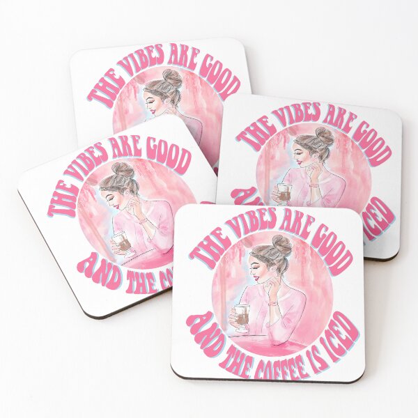 Item preview, The vibes are good and the coffee is iced designed and sold by PG Illustration.