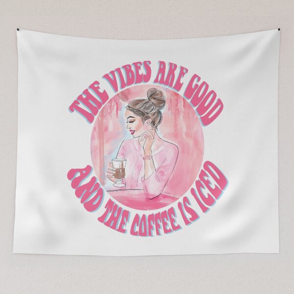 Item preview, The vibes are good and the coffee is iced designed and sold by PG Illustration.
