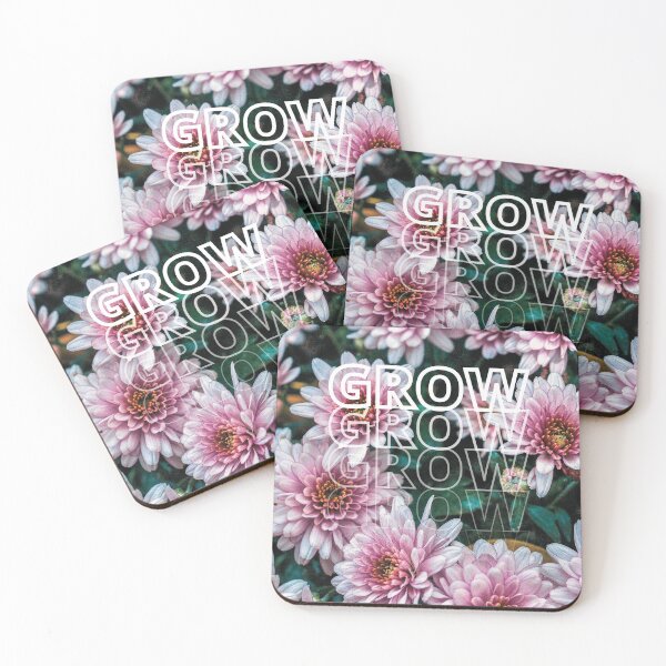 Item preview, GROW (above) - Chill Pink Flowers designed and sold by AliceSLee.