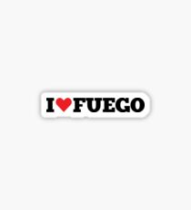 Pegatina I <3 FUEGO