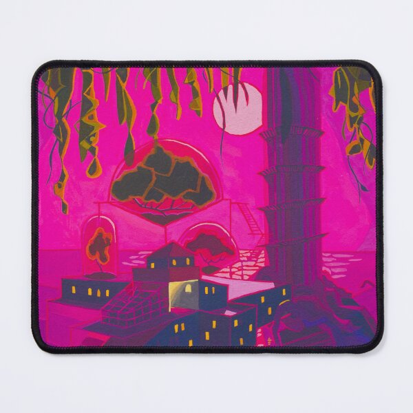 Item preview, Greenhouses: Fantasy with Pink Sky designed and sold by ShaiSolomonArt.