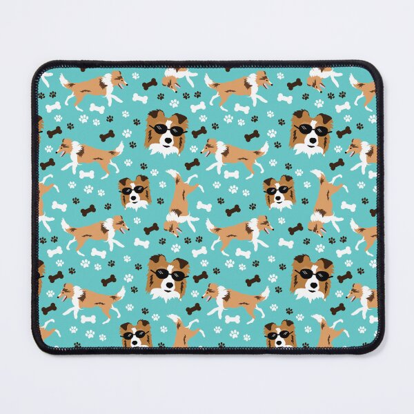 Item preview, Shetland Sheepdog Sheltie Pattern Miniature Collie Dog Breed in Blue designed and sold by Art by Jess.