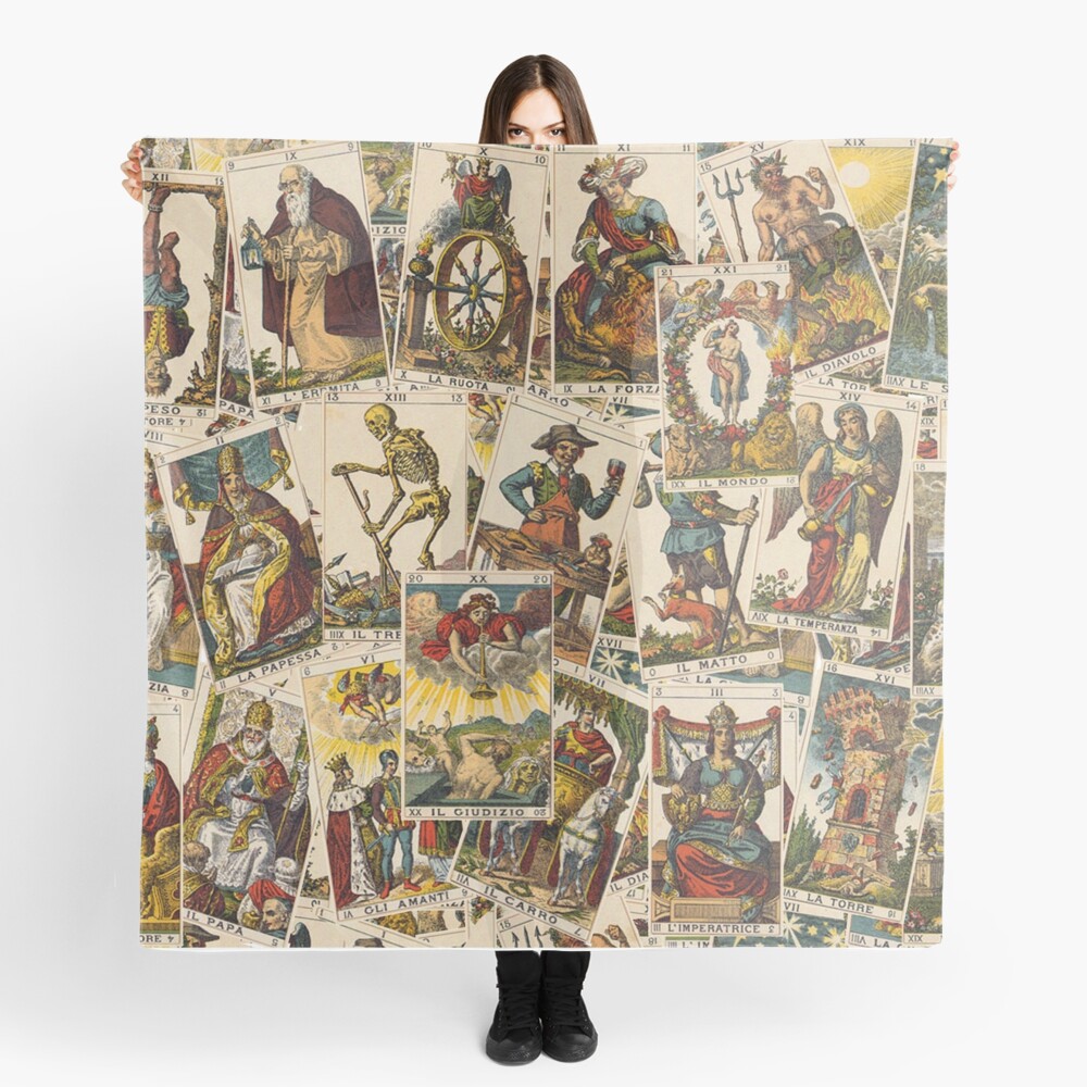 Tarot cards pattern Scarf