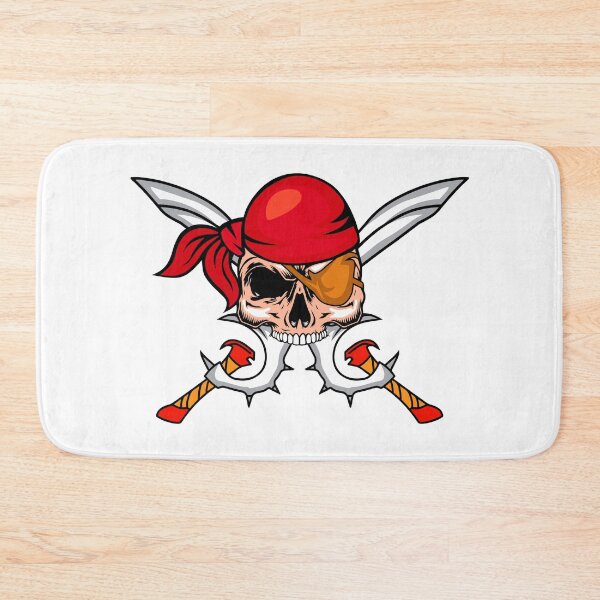 Item preview, Pirate Skull Crossed Swords Red Bandana designed and sold by CreativeCranium.