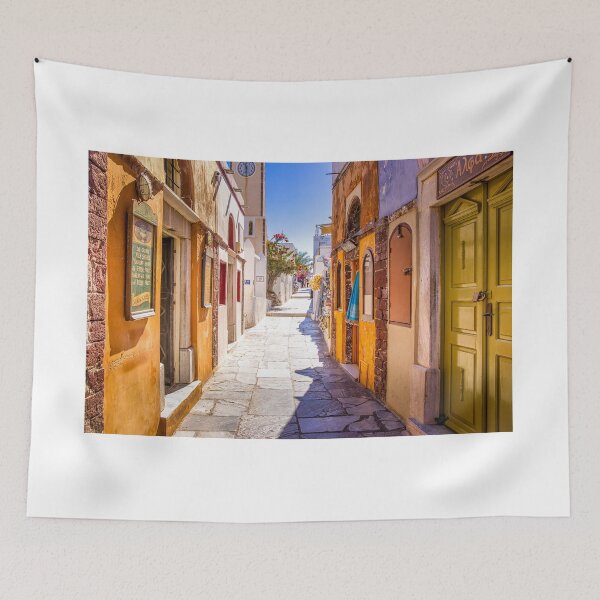 Item preview, Thera, Greece, Street, Mediterranean Architecture  designed and sold by newburyboutique.