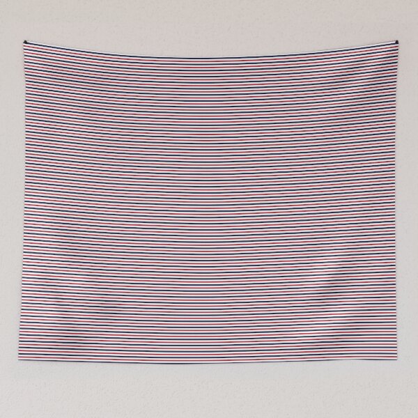 Item preview, Horizontal Blue Red Pinstripe Pattern, Blue Red Horizontal Stripes designed and sold by antevasinart.
