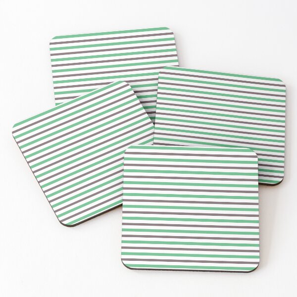 Item preview, Horizontal Grey Green Pinstripe Pattern, Grey Green Horizontal Stripes designed and sold by antevasinart.