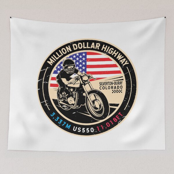 Item preview, Million Dollar Highway | Colorado | Motorcycle designed and sold by KrisSidDesigns.
