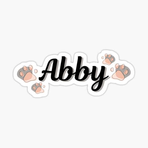 Abby Name Sticker For Sale By Creativekris Redbubble