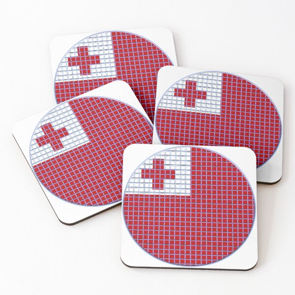Item preview, Tonga Flag Rounded - Squares Pixel  designed and sold by MoonElite.