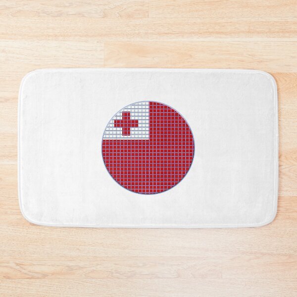 Item preview, Tonga Flag Rounded - Squares Pixel  designed and sold by MoonElite.