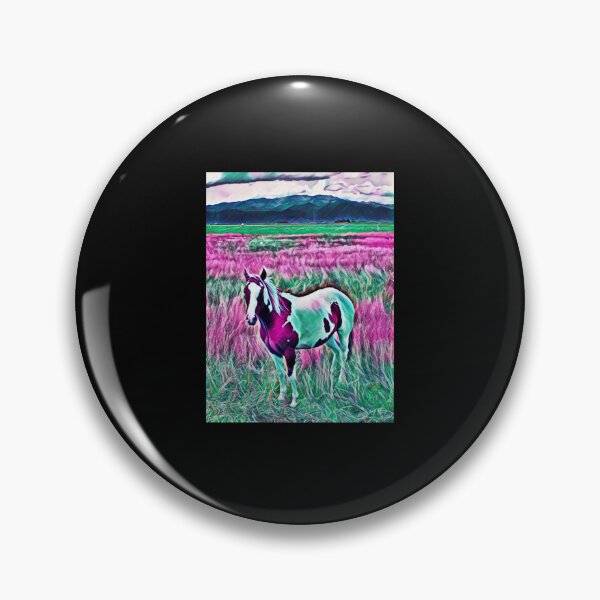Item preview, Mustang In Field Mountains designed and sold by teewearstyle.