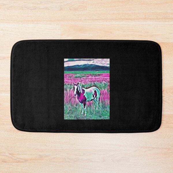 Item preview, Mustang In Field Mountains designed and sold by teewearstyle.