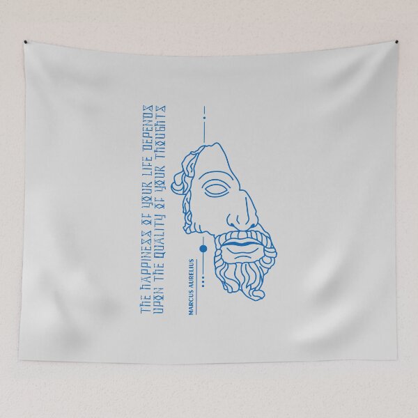 Item preview, Marcus Aurelius - Stoic Caesar - The happiness of your life depends on the quality of your thoughts..- Stoicism quote designed and sold by ArcFoundationCo.
