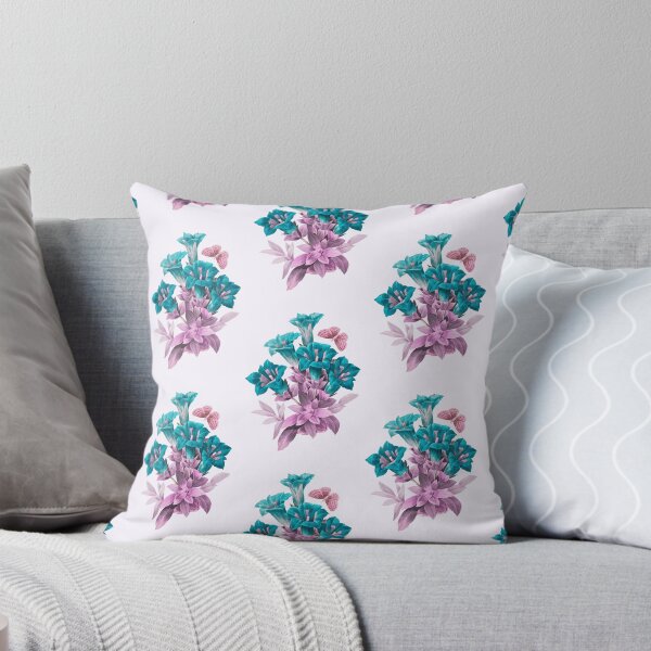 Item preview, Flor de Gentiana Acaulis, Ilustración alternativa - Rosa azul y rosa designed and sold by DaphneKstudio .