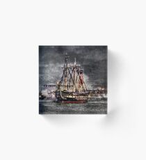 World's oldest commissioned warship afloat - USS CONSTITUTION Acrylic Block