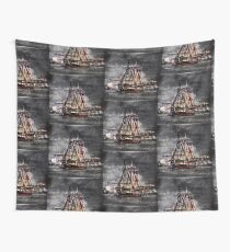 World's oldest commissioned warship afloat - USS CONSTITUTION Wall Tapestry