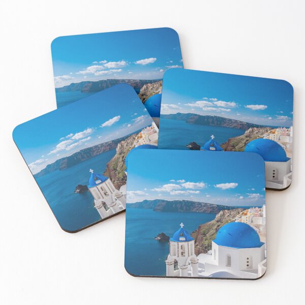 Item preview, Oia, Greece, Cobalt Blue Sea, Summer Day designed and sold by newburyboutique.