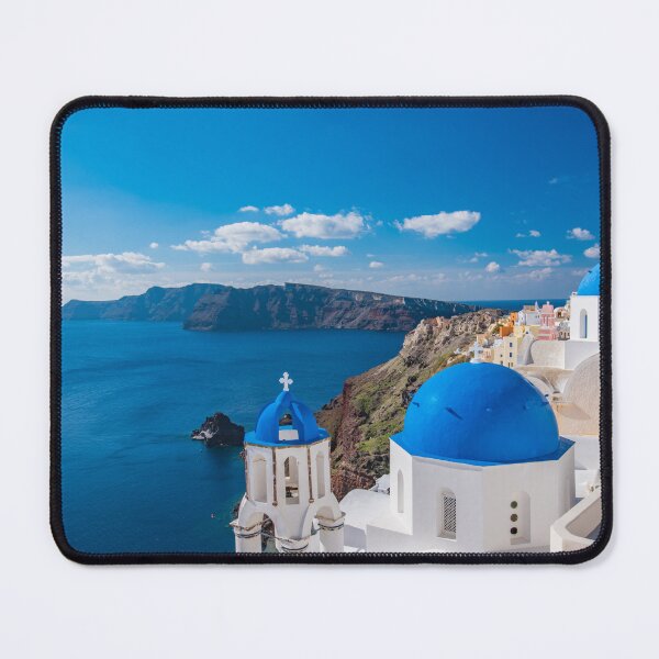 Item preview, Oia, Greece, Cobalt Blue Sea, Summer Day designed and sold by newburyboutique.