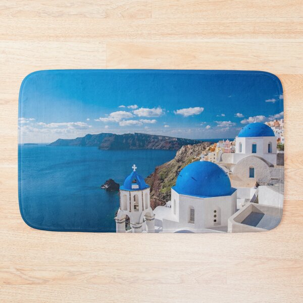 Item preview, Oia, Greece, Cobalt Blue Sea, Summer Day designed and sold by newburyboutique.