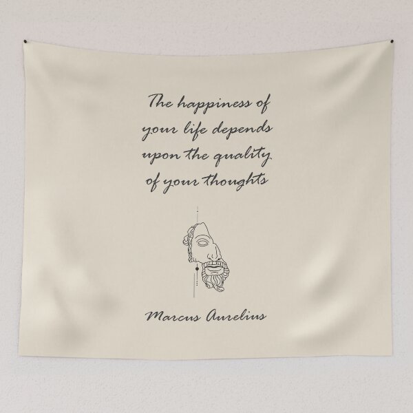 Item preview, Marcus Aurelius - Stoic Caesar - The happiness of your life depends on the quality of your thoughts..- Stoicism quote designed and sold by ArcFoundationCo.