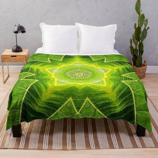 Item preview, ABSTRACT PAINTED GEOMETRIC ART BREADFRUIT PATTERN WITH LEAVES. designed and sold by Ralek.