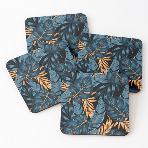 Item preview, Night tropical jungle leaves designed and sold by SKMAXX.