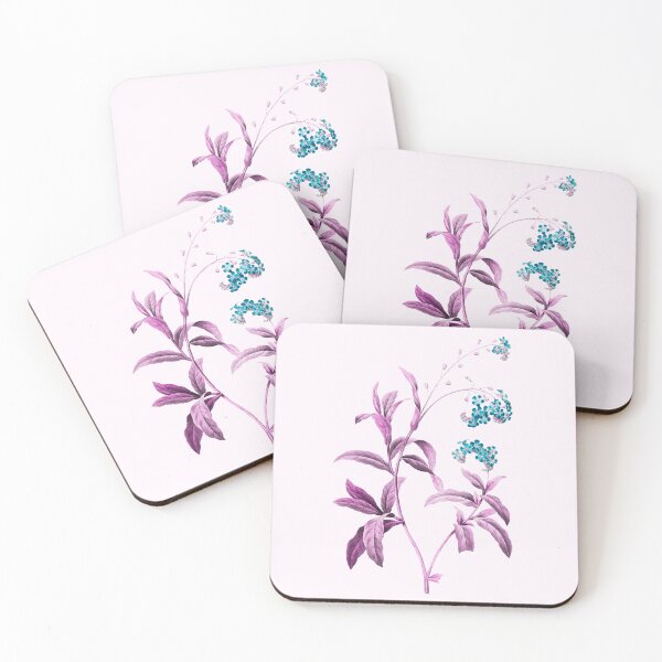 Item preview, Forget Me Not Flower, Alternative Illustration - Blue and Pink Rose designed and sold by DaphneKstudio .